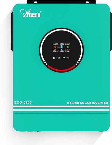 6200W Hybrid Solar Helverter 48V DC إلى 220-230VAC ، العاكس الشمسي النقي الموجي مع وحدة تحكم شحن الطاقة الشمسية 120A MPPT ، تتناسب مع بطارية جل الباردة من الليثيوم 48V. in Kuwait