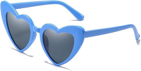Ridering Women Fashion Goggle Heart Sunglasses Vintage Love Heart Shaped Sunglasses Cat Eye Mod Style Style Retro Glasses in Saudi Arabia