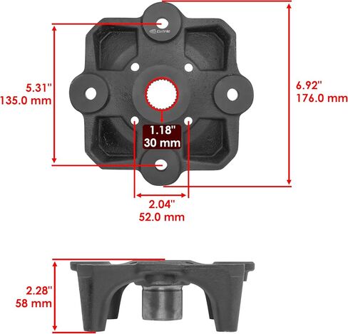Caltric Wheel Hub Compatible with Can-Am Maverick X3 Turbo R RS 2021 / Maverick X3 900HO 2018 705502122 in Saudi Arabia