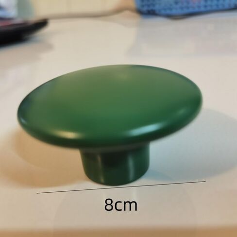 Drawer Pulls， Wood Pull Handles ，Furniture Handles 2Pcs Cabinet Door Drawer Solid Wood Handle Log Round Cabinet Wardrobe Wooden Single Hole Door Handle Handle(Dark Green,8cm) in Saudi Arabia