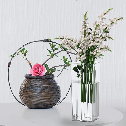 6 PCS أكريليك مزهرية زهرة واضحة ، مزهرية زهرة طويلة المقاومة ، محور ديكور للمنزل ، حفل زفاف in Kuwait