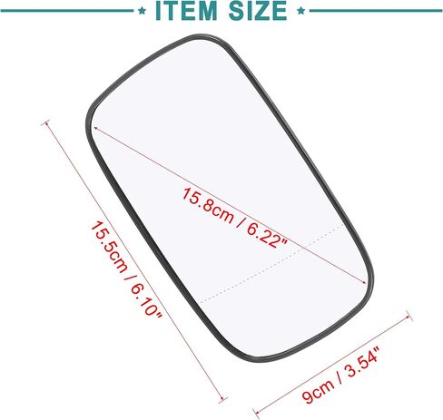 ACROPIX Left Driver Side Rearview Heated Mirror Glass Replacement Fit for Volvo S40 with Backing Plate - Pack of 1 White Glass in Saudi Arabia