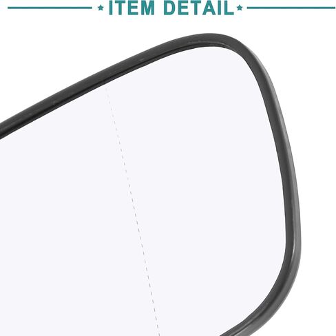 ACROPIX Left Driver Side Rearview Heated Mirror Glass Replacement Fit for Volvo S40 with Backing Plate - Pack of 1 White Glass in Saudi Arabia