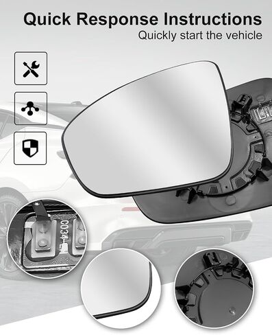 Driver Side Heated Mirror Glass Fit for Nissan Altima 2019 2020 2021 Replace 963666CA1A, Left Side Power Heated Rear View Mirror in Saudi Arabia