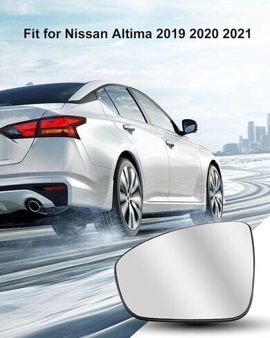 Driver Side Heated Mirror Glass Fit for Nissan Altima 2019 2020 2021 Replace 963666CA1A, Left Side Power Heated Rear View Mirror in Saudi Arabia
