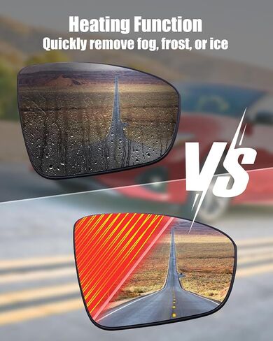 Driver Side Heated Mirror Glass Fit for Nissan Altima 2019 2020 2021 Replace 963666CA1A, Left Side Power Heated Rear View Mirror in Kuwait