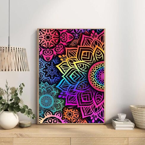 ICECHEN Inspirational Sunflower Bus Diamond Painting Kits for Adults, 5D Blessing Words Diamond Art for Beginners, DIY Full Round Drill Colorfu Gem Art Kits for Gift Home Wall 12X16 inch in Saudi Arabia
