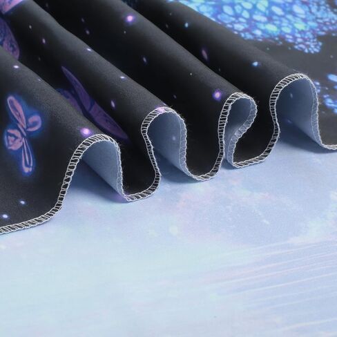 Miytal Blacklight Mountain Galaxy Tapestry ، UV Foundull Forest Group Glow في الحائط الطبيعي المظلم المعلق ، فن Neon Cosmic Starry Night لغرفة النوم - 51.2 '× 59.1 " in Saudi Arabia