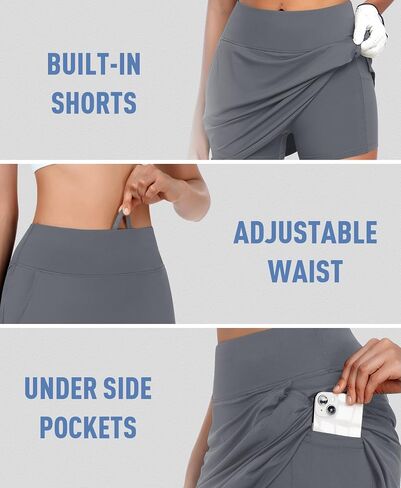 JoyGirl Womens Golf Skorts Skirts with Shorts High Waist Tennis Skirt Hiking Skirts Athletic Skorts with 7 Pockets in Saudi Arabia