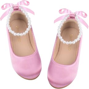 ZGDG Girls Flat Dress Shoes Ballet Shoes,Glitter Mary Jane Flats Wedding Party Ballerinas with Elastic Strap for Little/Big Kid in Kuwait