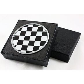 for Mini Cooper S Countryman Paceman Black White Checkered Front Grill Emblem Badge in Saudi Arabia