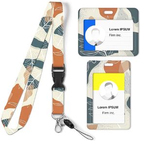 Lanyards for ID Badges, 2 Pack Horizontal and Vertical ID Badge Holder，Fashion Color Printing Pattern Men and Women Breakaway Lanyards for ID Badges，Blue Ocean in Kuwait