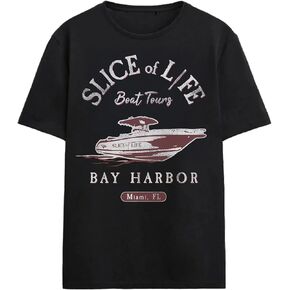 Dexter Slice of Life Boat Tours Adult Black Crew Neck Short Sleeve T-Shirt in Kuwait