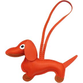 Mini Cute Dachshund Dog Keychain Pendant Lovely PU Leather Animals Keyring Charm for Purse Bag Backpack Handbag in Kuwait