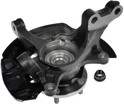 AutoShack Front Left Steering Knuckle for 2004-2006 Toyota Camry 2.4L FWD | Driver Side | 5-Lug | Wheel Bearing Hub Assembly Replacement KN798401 in Saudi Arabia