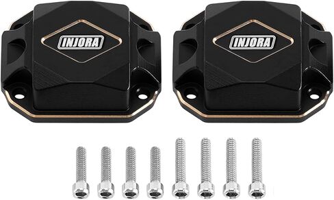 Pinnora Black Brass C Hubs ، مفاصل التوجيه ، أغطية Diff الخلفية الأمامية ، حامل نقل لوحة التزلج لمدة 1/18 HPI Venture18 RC. in Saudi Arabia