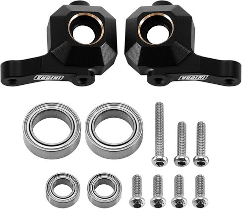 Pinnora Black Brass C Hubs ، مفاصل التوجيه ، أغطية Diff الخلفية الأمامية ، حامل نقل لوحة التزلج لمدة 1/18 HPI Venture18 RC. in Saudi Arabia