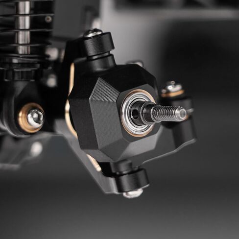 Pinnora Black Brass C Hubs ، مفاصل التوجيه ، أغطية Diff الخلفية الأمامية ، حامل نقل لوحة التزلج لمدة 1/18 HPI Venture18 RC. in Saudi Arabia