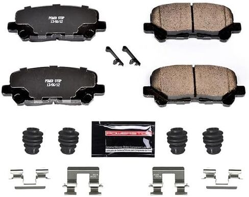 Power Stop Z23-1585 Z23 الخلفية Evolution Sport Carbon Carbon Carbon Confited Pads Brake Brake مع أجهزة لـ Honda Pilot 2012-2015 [نموذج محدد] in Saudi Arabia