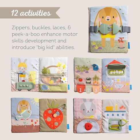 TAF Toys Buly Buld for Toddlers 1-3 ، Montessori Head Activity Book with 15 نشاطًا - مفاهيم الأضداد - كتاب مزدحم بالطفل مثالي لمدة عام واحد - لعبة Boy Toys Girl Girl Gift in Kuwait