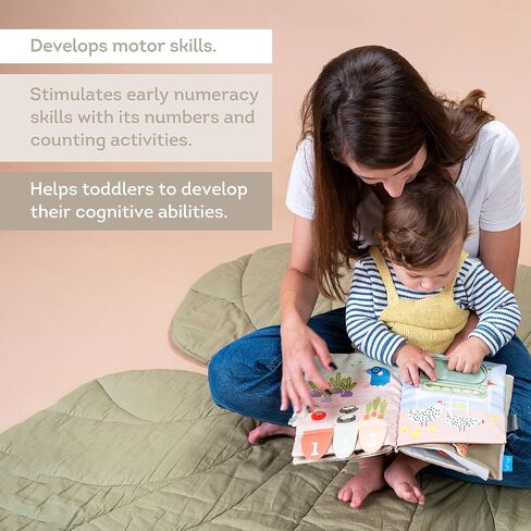 TAF Toys Buly Buld for Toddlers 1-3 ، Montessori Head Activity Book with 15 نشاطًا - مفاهيم الأضداد - كتاب مزدحم بالطفل مثالي لمدة عام واحد - لعبة Boy Toys Girl Girl Gift in Kuwait