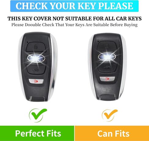 EnerCharge for Subaru key fob cover case,Texture Soft TPU and Leather key case/skin with 4-Buttons in Saudi Arabia