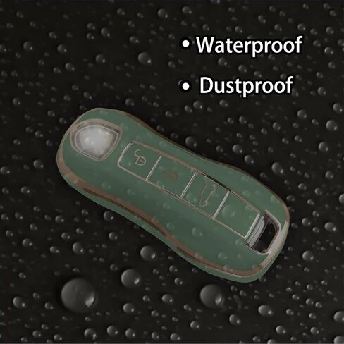 تغطية الحماية من مفاتيح مفتاح ذكي FOB متوافق مع Porsche 911 Cayenne Panamera Taycan 3 Button بدون مفتاح إكسسوارات التحكم عن بُعد (أسود) in Kuwait