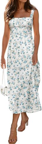 فستان مشد الأزهار النسائي 2025 الصيف بلا أكمام in Kuwait