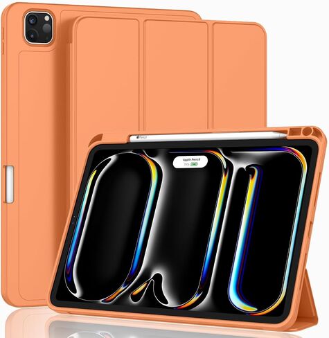 Zryxal 2024 iPad Pro 11 Ing Case M4 (الجيل الخامس) مع حامل قلم رصاص ، وحالة iPad الذكية [دعم Pencil Pro و Pencil (USB-C) ، ودعم معرف اللمس و Auto Wake/Sleep (رمادي فاتح) in Kuwait