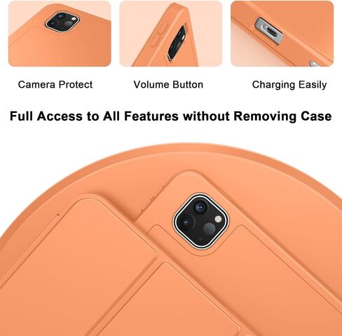 Zryxal 2024 iPad Pro 11 Ing Case M4 (الجيل الخامس) مع حامل قلم رصاص ، وحالة iPad الذكية [دعم Pencil Pro و Pencil (USB-C) ، ودعم معرف اللمس و Auto Wake/Sleep (رمادي فاتح) in Kuwait