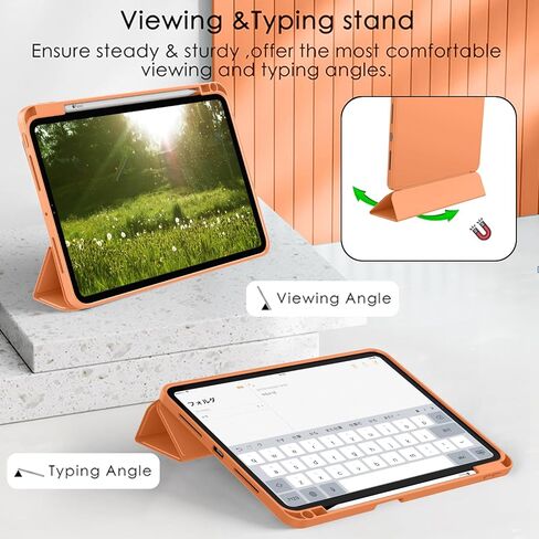 Zryxal 2024 iPad Pro 11 Ing Case M4 (الجيل الخامس) مع حامل قلم رصاص ، وحالة iPad الذكية [دعم Pencil Pro و Pencil (USB-C) ، ودعم معرف اللمس و Auto Wake/Sleep (رمادي فاتح) in Kuwait