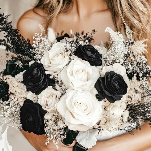 50pcs Artificial Roses Flowers in Bulk,Realistic Silk Fake Rose with Long Stem for Wedding Centerpieces Bouquet Party Floral Arrangement Home Decoration(Royal Blue) in Kuwait