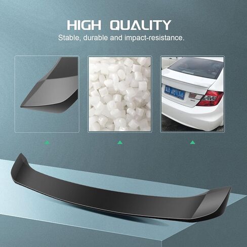 SCITOO Spoiler Wing Fits for 2012-2015 for Honda Civic Sedan Matte Black Rear Trunk Spoiler Wing in Saudi Arabia