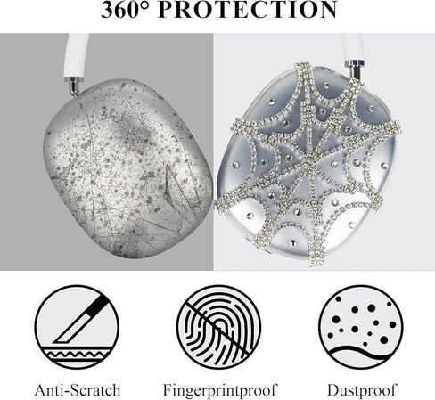 Case Cover for AirPods Max,TPU Cute Cool Soft Clear Case,Silver Cubic Butterfly Earcup Cover for Apple AirPods Max for Women Accessories Protective Cover(Butterfly,Pink) in Kuwait