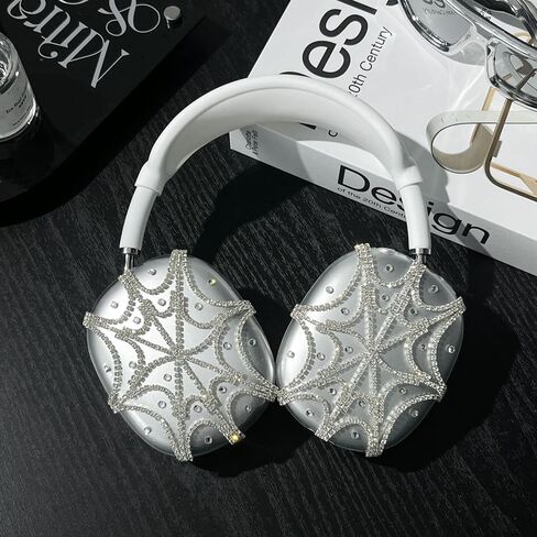 Case Cover for AirPods Max,TPU Cute Cool Soft Clear Case,Silver Cubic Butterfly Earcup Cover for Apple AirPods Max for Women Accessories Protective Cover(Butterfly,Pink) in Kuwait