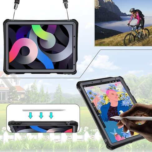 ShellBox Case Compatible with iPad Mini 7/ Mini 6 Generation 2024 IP68 Waterproof case, Built in Pencil Holder, Built-in Screen Protector, Full Body Protective Pad Cover for iPad Mini 6th 8.3 inch in Kuwait