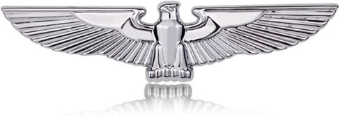 Eagle Auto Emblem ، ملصق Metal Eagle Wings ، شارة شارات سبيكة الزنك النسر للسيارة ، شاحنة ، دراجة نارية (فضية) in Kuwait