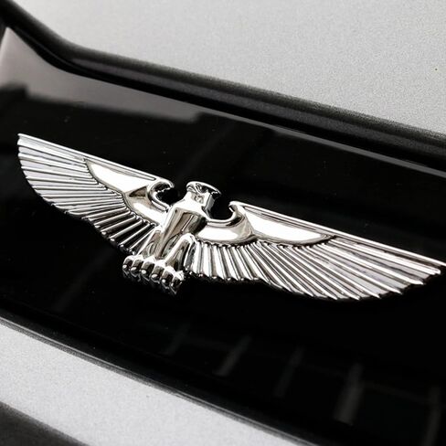 Eagle Auto Emblem ، ملصق Metal Eagle Wings ، شارة شارات سبيكة الزنك النسر للسيارة ، شاحنة ، دراجة نارية (فضية) in Kuwait
