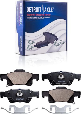Detroit Axle - Brake Kit for Jeep 2015-2020 Grand Cherokee 2011-2020 Dodge Durango, Drilled & Slotted Disc Brake Rotors Ceramic Brakes Pads Replacement: 13.78" inch Front & Vented Rear Rotors in Saudi Arabia
