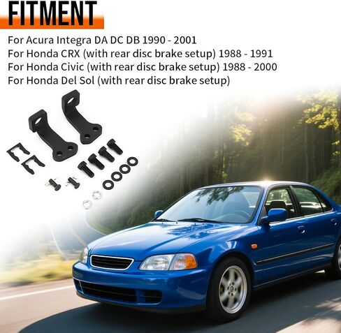 أقواس الكابل الخلفي Autovic DISC E مجموعة ث/براغي لـ Honda Integra CRX DEL SOL CIVIC EG 1990+ in Saudi Arabia