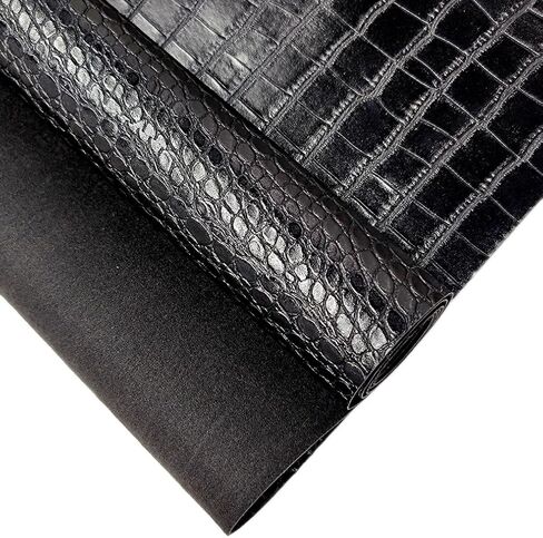 12 "× 53" ملمس تمساح التمساح الملمس فو ، لفة جلدية الاصطناعية الحرف الاصطناعية الحرف اليدوية لمحافظ مفاتيح حقائب اليد تصنع مواد الخياطة (الأخضر الداكن) in Saudi Arabia