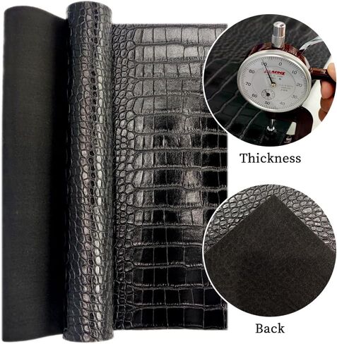 12 "× 53" ملمس تمساح التمساح الملمس فو ، لفة جلدية الاصطناعية الحرف الاصطناعية الحرف اليدوية لمحافظ مفاتيح حقائب اليد تصنع مواد الخياطة (الأخضر الداكن) in Saudi Arabia