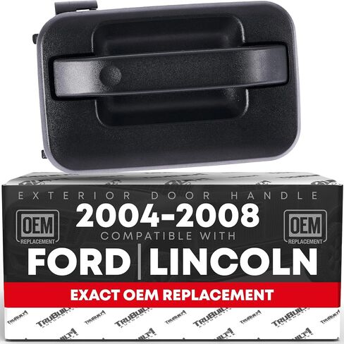 T1A Exterior Front Driver Door Handle Replacement - Compatible with 2004-2008 Ford F-150, 04-08 Ford Lobo, 06-08 Lincoln Mark LT - Textured Black w/Keypad Hole - OEM 9L3Z-1522405-AA in Saudi Arabia