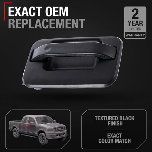 T1A Exterior Front Driver Door Handle Replacement - Compatible with 2004-2008 Ford F-150, 04-08 Ford Lobo, 06-08 Lincoln Mark LT - Textured Black w/Keypad Hole - OEM 9L3Z-1522405-AA in Saudi Arabia