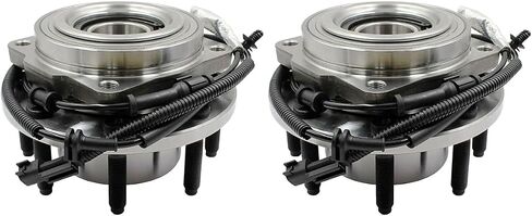 AutoShack Pair of 2 Front Wheel Hub and Bearing Assembly with ABS Driver and Passenger Side Replacement for 2017-19 Ford F-250 Super Duty 17-19 F-350 Super Duty 6.2L 6.7L 7.3L V8 4WD 4-Lugs HB615185PR in Saudi Arabia