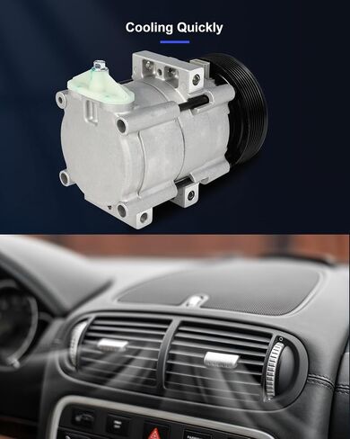 ECCPP AC Compressor Fast Cooling 1997-2001 Fit for Ford for F-150 for F-250 for F-350 4.6L Air Conditioning Compressor 8 Grooves FS10 in Saudi Arabia