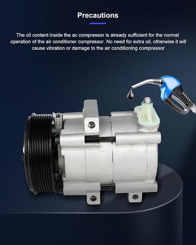 ECCPP AC Compressor Fast Cooling 1997-2001 Fit for Ford for F-150 for F-250 for F-350 4.6L Air Conditioning Compressor 8 Grooves FS10 in Saudi Arabia