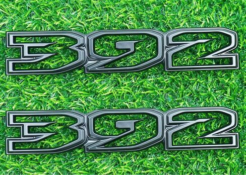 Pair Set 392 Side Hood Emblems 3D Badges Nameplate Replacement for 2021-2024 (Matte Black) in Kuwait