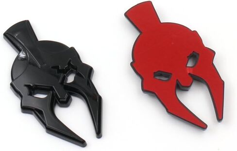 Pair Set Gladiator Emblems Car Badge Left Right Side Sticker Compatible with Jeep Wrangler JL JK Gladiator Universal Car Vehicle, Truck, Motorcycle (Chrome Black) in Saudi Arabia