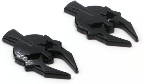 Pair Set Gladiator Emblems Car Badge Left Right Side Sticker Compatible with Jeep Wrangler JL JK Gladiator Universal Car Vehicle, Truck, Motorcycle (Chrome Black) in Saudi Arabia